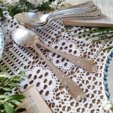 6 silver-plated soup spoons, 84gr, 1940