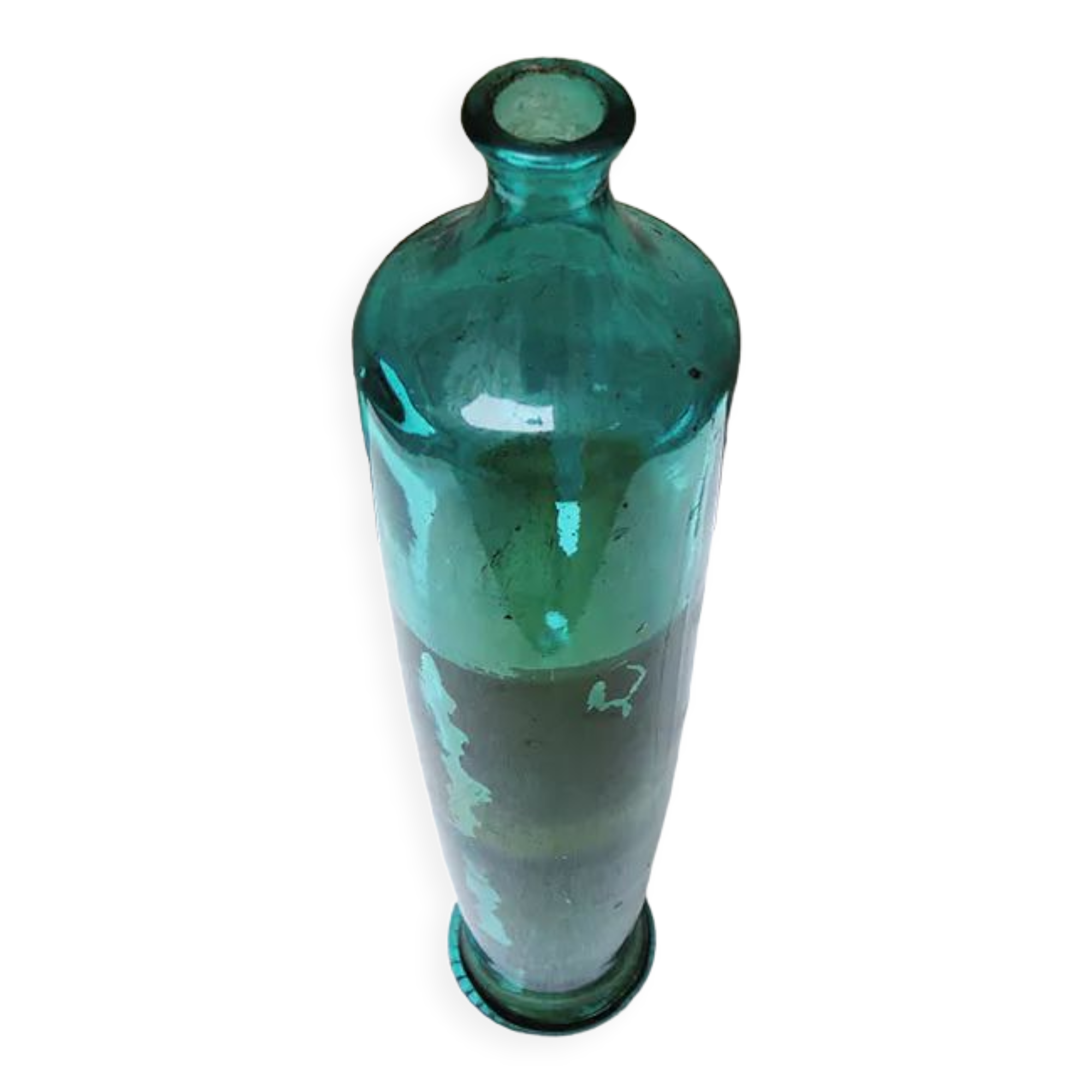 Old blue glass bottle