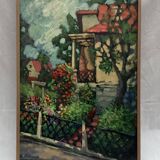 Old oil painting on canvas signed dimensions: height - 83 cm - width - 58.5 cm -