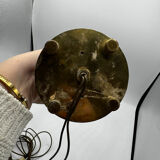 Antique lamp known as a lyre in bronze and marble from the late 19th century.