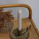 Gold metal candle holder