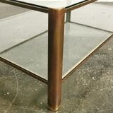 Bronze and glass coffee table 1960