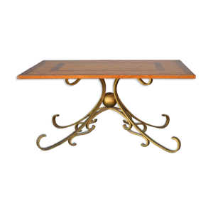 table basse bois et fer