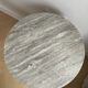 Marble side table with solid oak