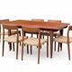 1960s vintage Scandinavian dining table, extendable, rosewood.