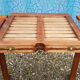 Stretchable garden dining table in solid teak