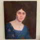 Oil on canvas XIX woman