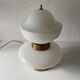 Large table lamp or floor lamp in opal glass and brass body, 1960s, Italy.