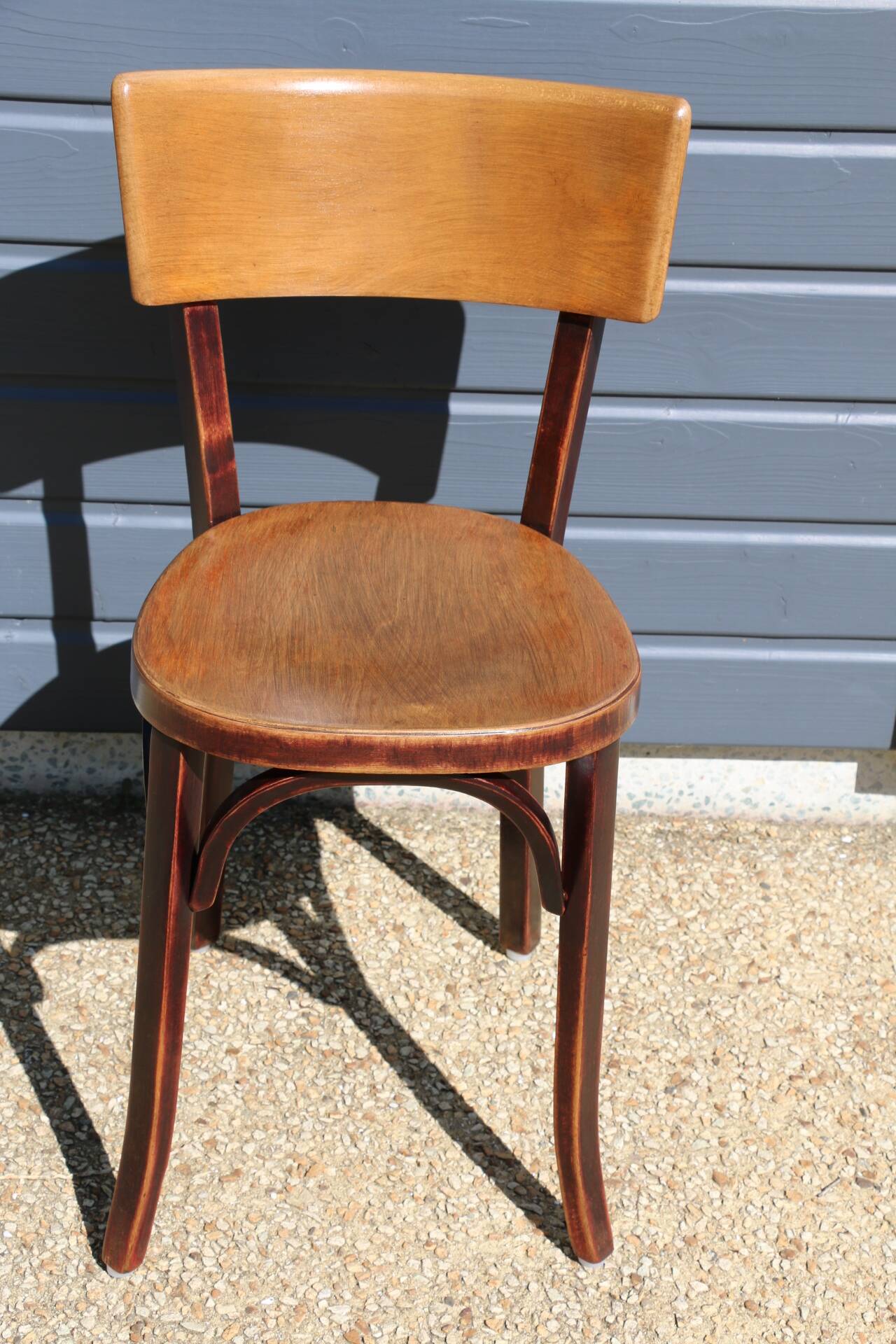 3 Baumann chairs with wide backs No. 30, dark beech