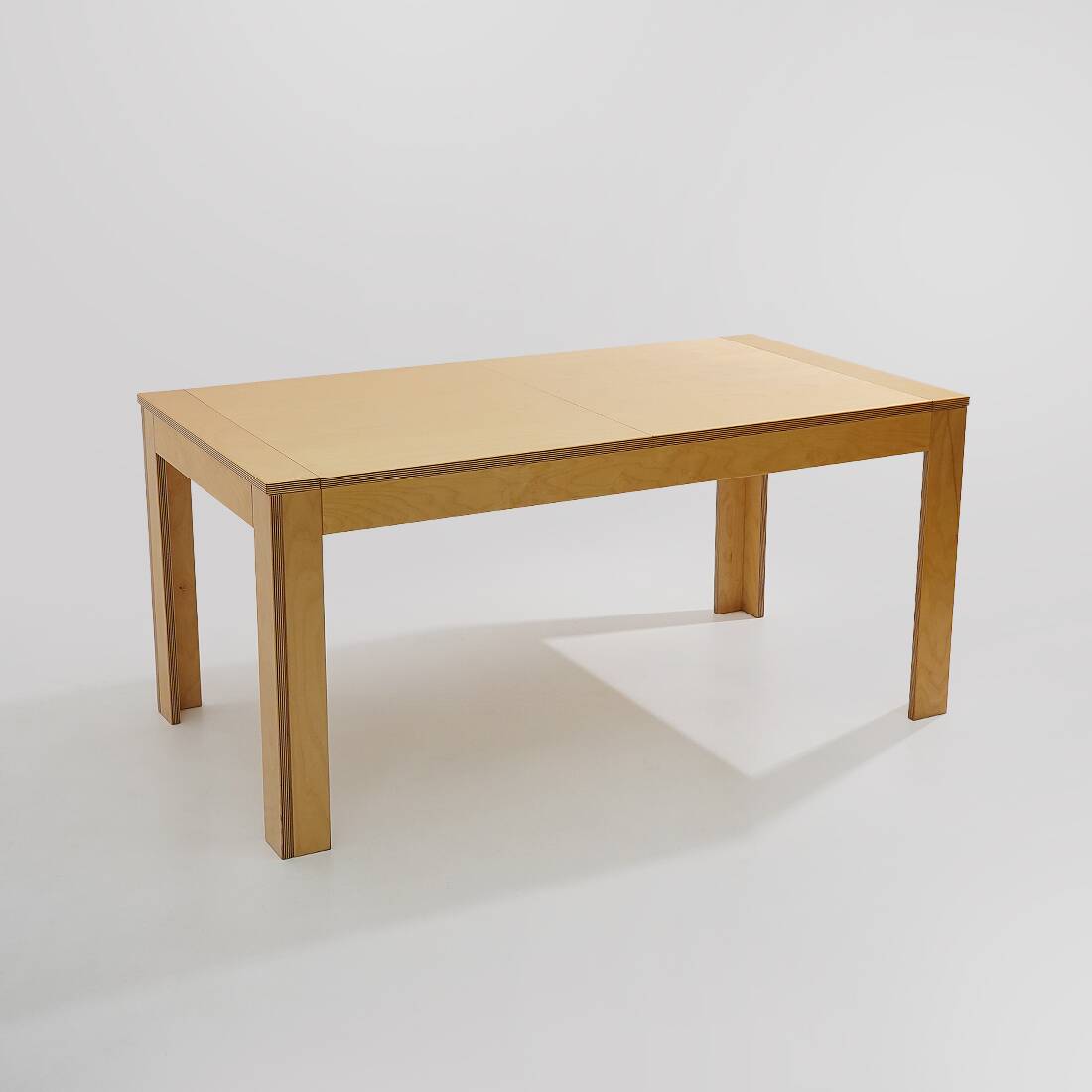 Maple table with extendable top, 1970s
