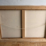 Contemporary abstract painting framed - oil on canvas - 85 x 65 cm