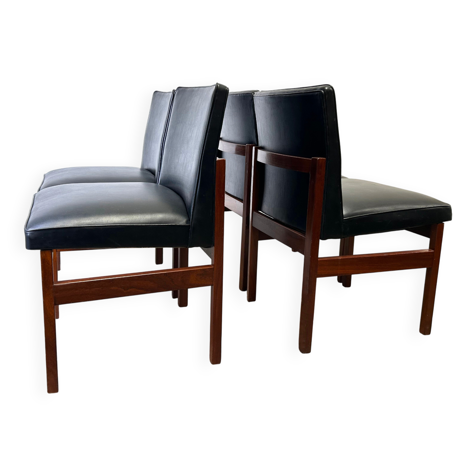 Set of 4 Mid-Century 1960s solid teak dining chairs by Peter Hayward for Va