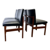 Set of 4 Mid-Century 1960s solid teak dining chairs by Peter Hayward for Va