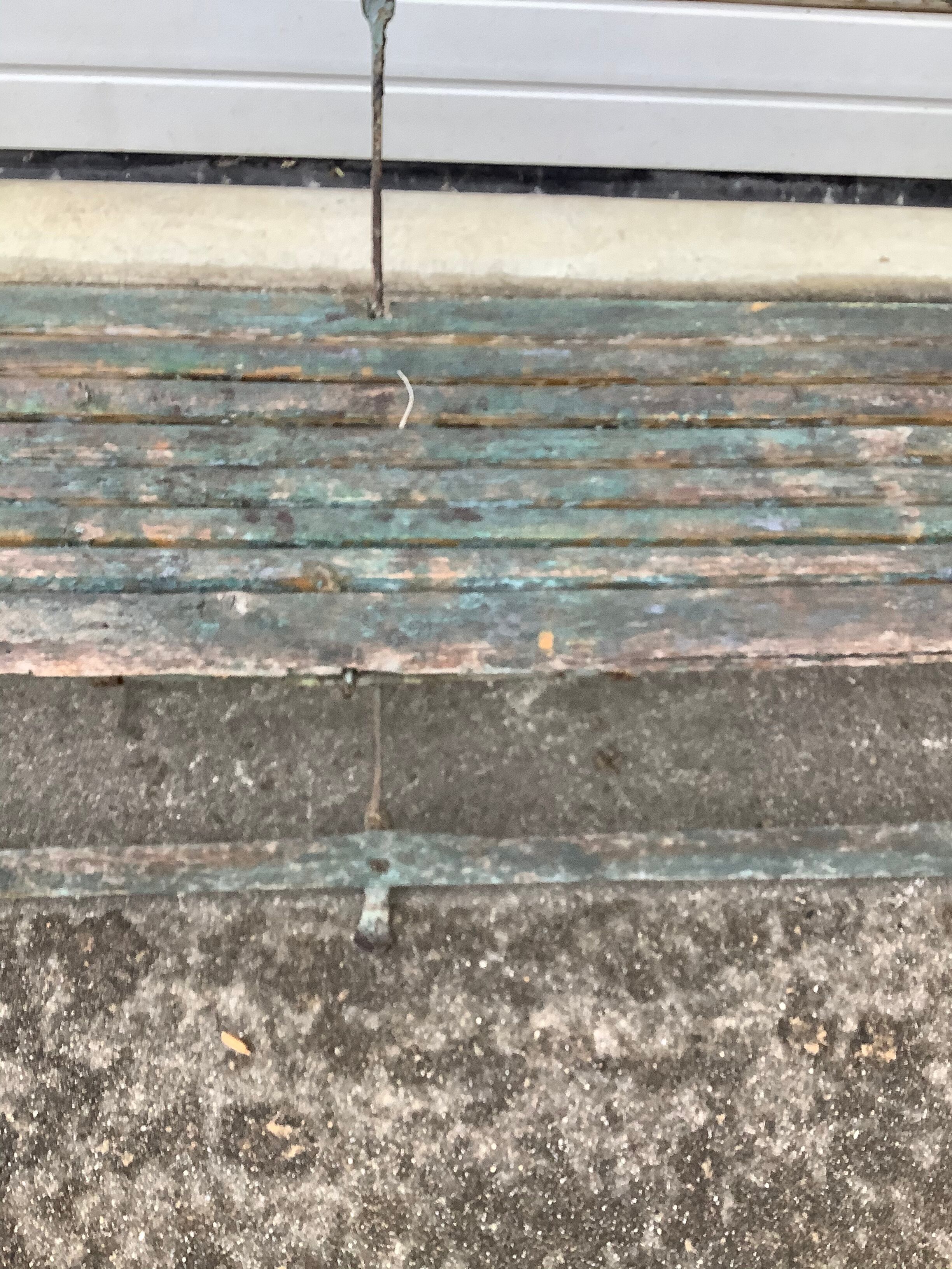 Former garden bench