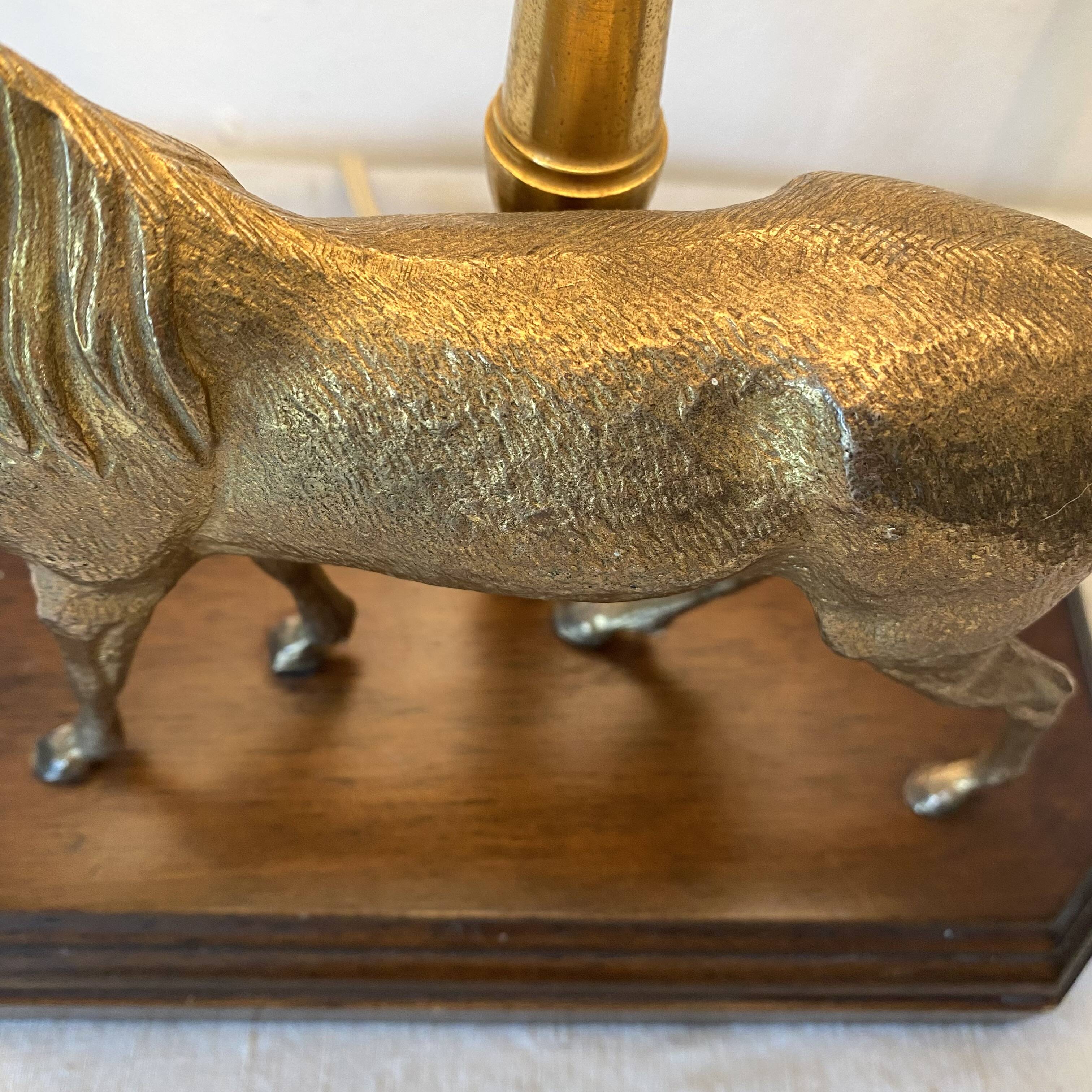 Lampe cheval années 60-70