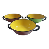 Set of 3earthenware bowls from Henri Boulenger Creil Montereau