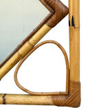 1970s rattan mirror France