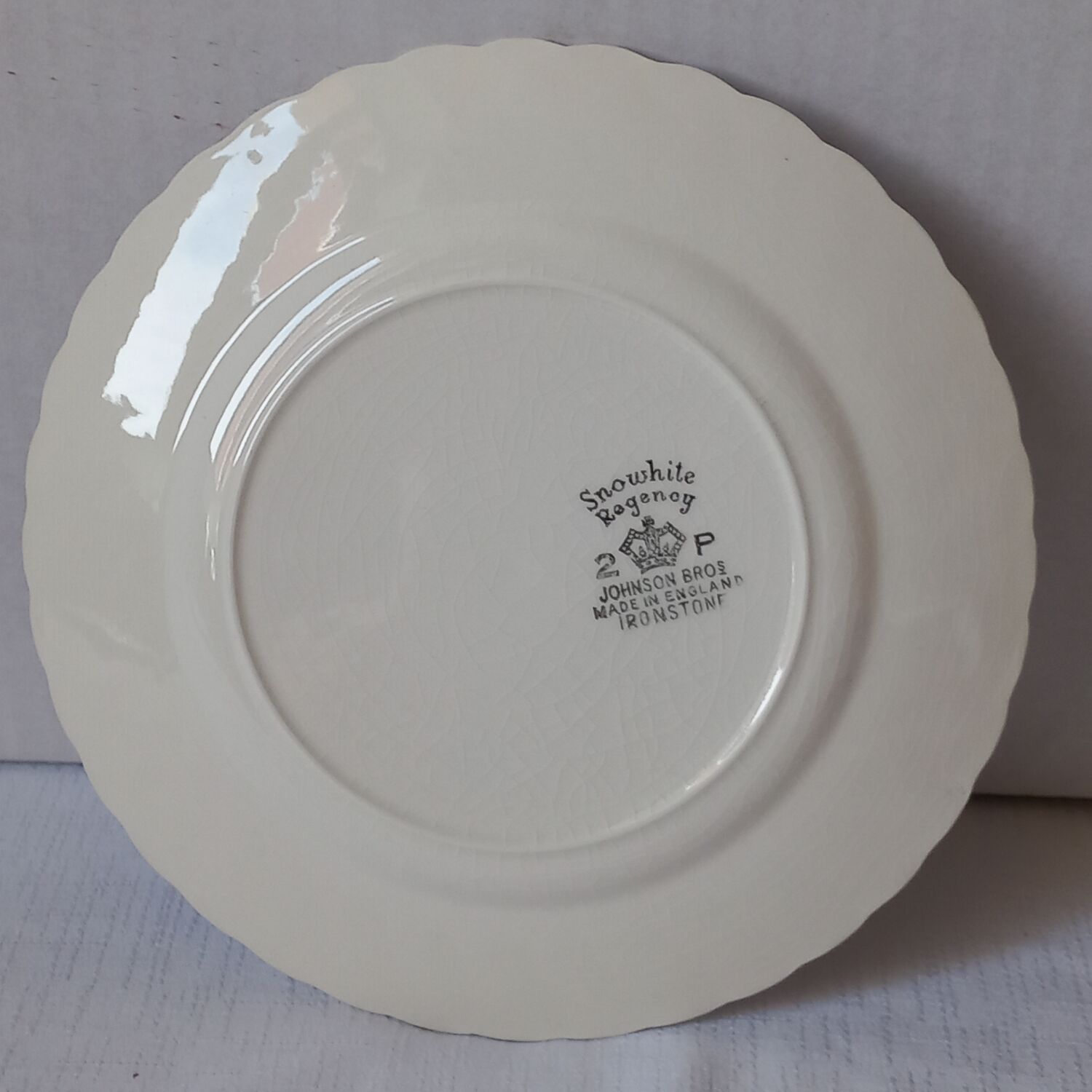 Regency Johnson Bros snowhite plates