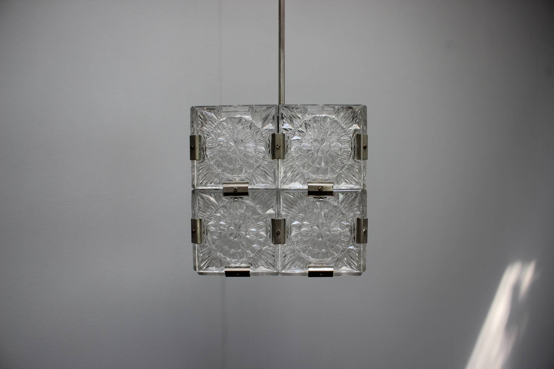 Mid-Century Glass Pendant by Kamenicky Šenov, 1960s, Czechoslovakia