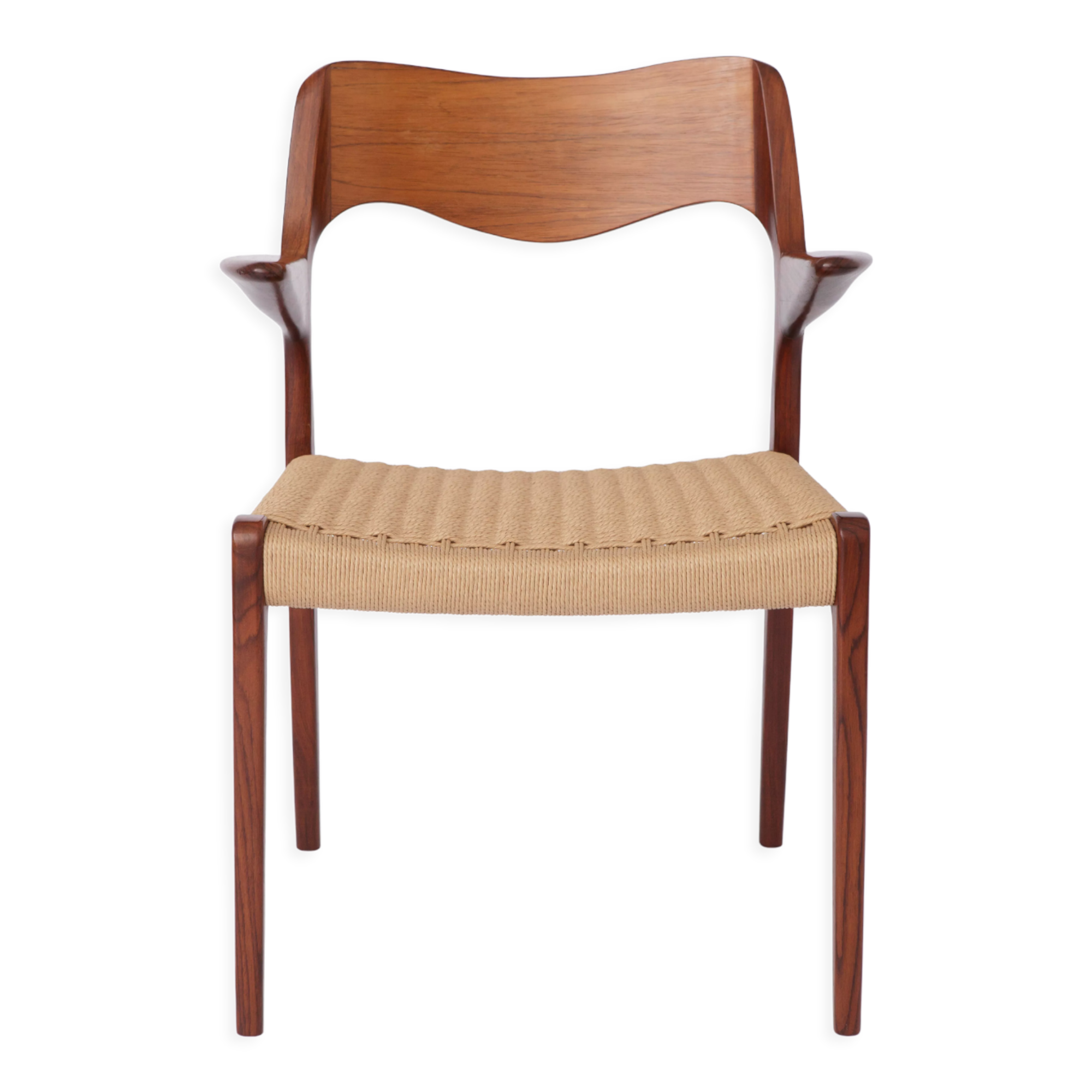 Niels Møller Armchair #55 Rosewood 1950s Danish Vintage