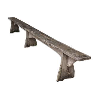 Banc en bois blanc des années 1900