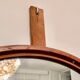 Round Teak Mirror,  Luxus, Sweden, 1960s 45cm