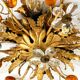 Very beautiful 1960s gold-plated ceiling or wall lamp by Banci Firenze, Ita