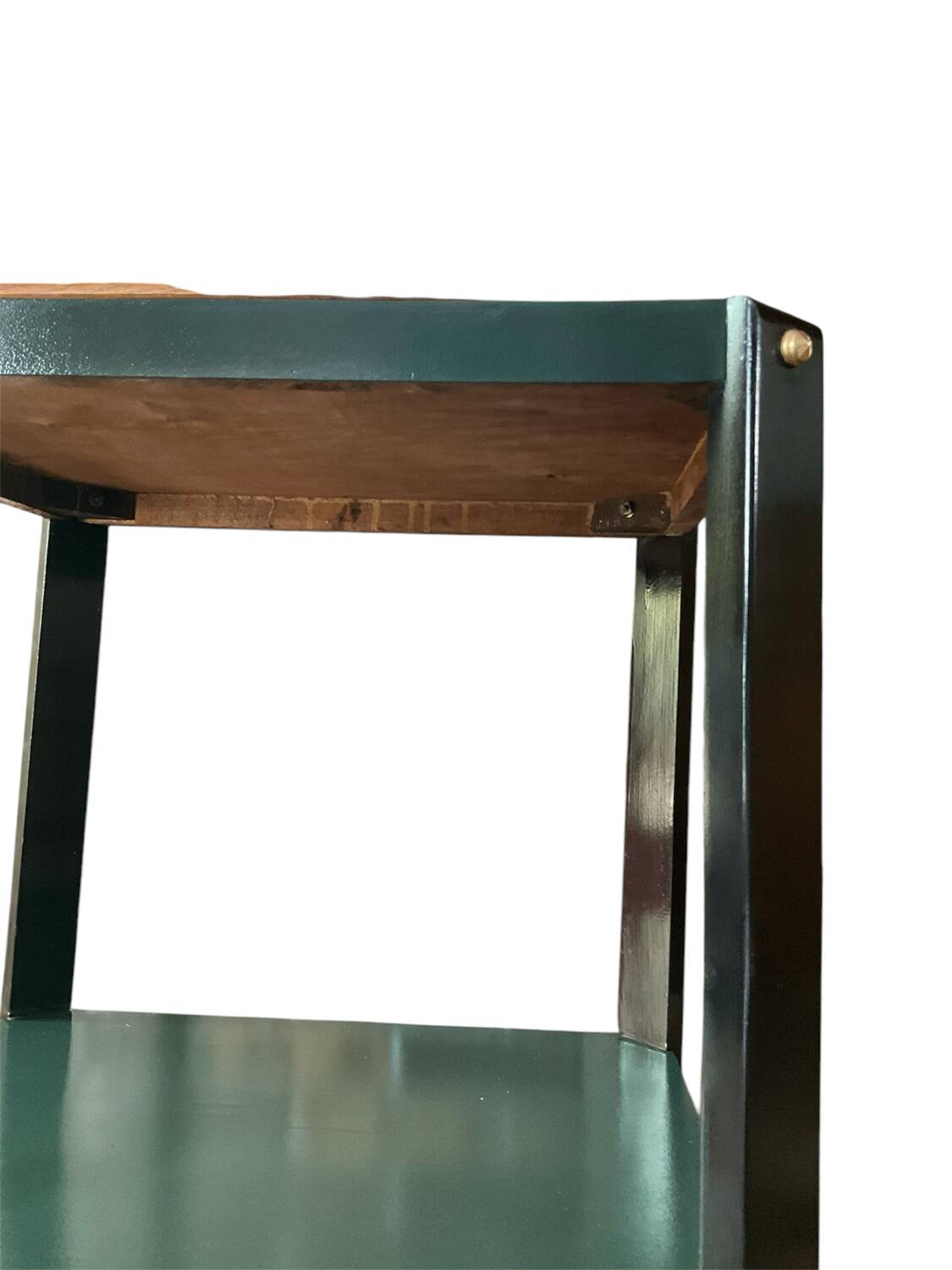 Desserte vintage en bois vert