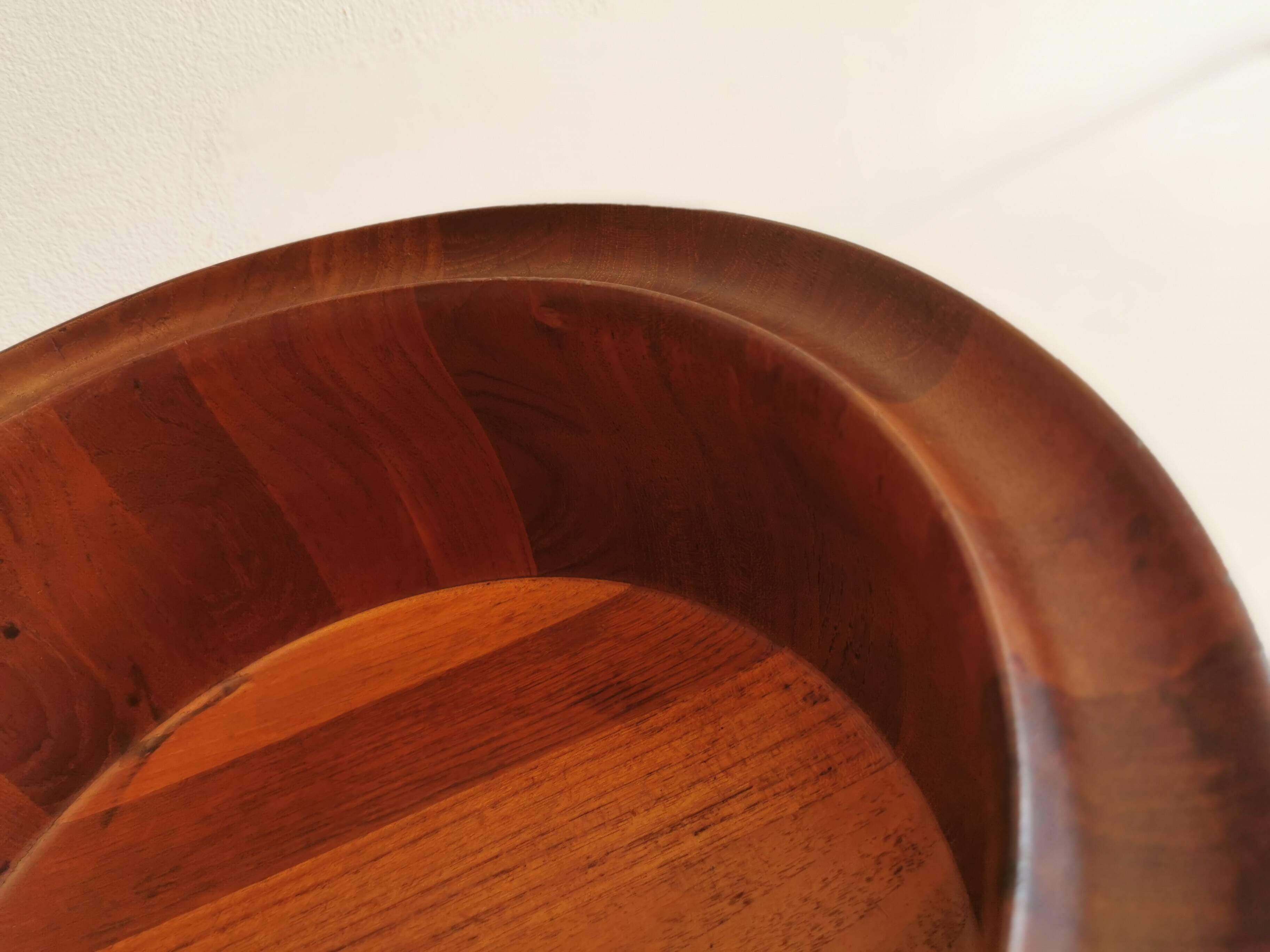 Huge Danish-designed bowl in solid teak.