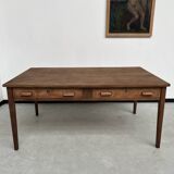 Vintage farm table with 2 large drawers