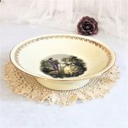 Compotier dish on porcelain piedouche mehun on yevre la gazelle retro