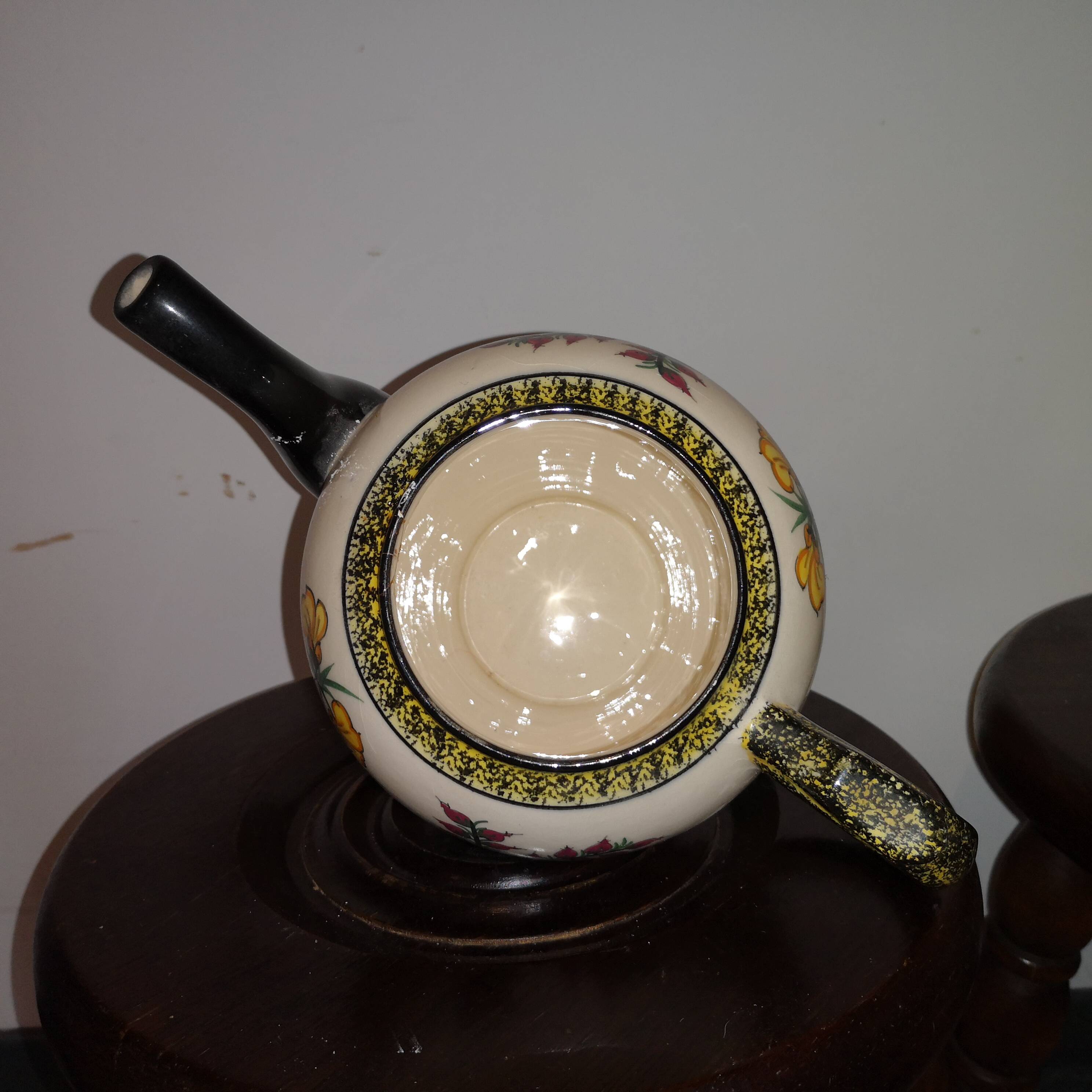Henriot Quimper France teapot entirely hand decorated Brittany