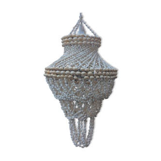 Beautiful bohemian chandelier in seashells