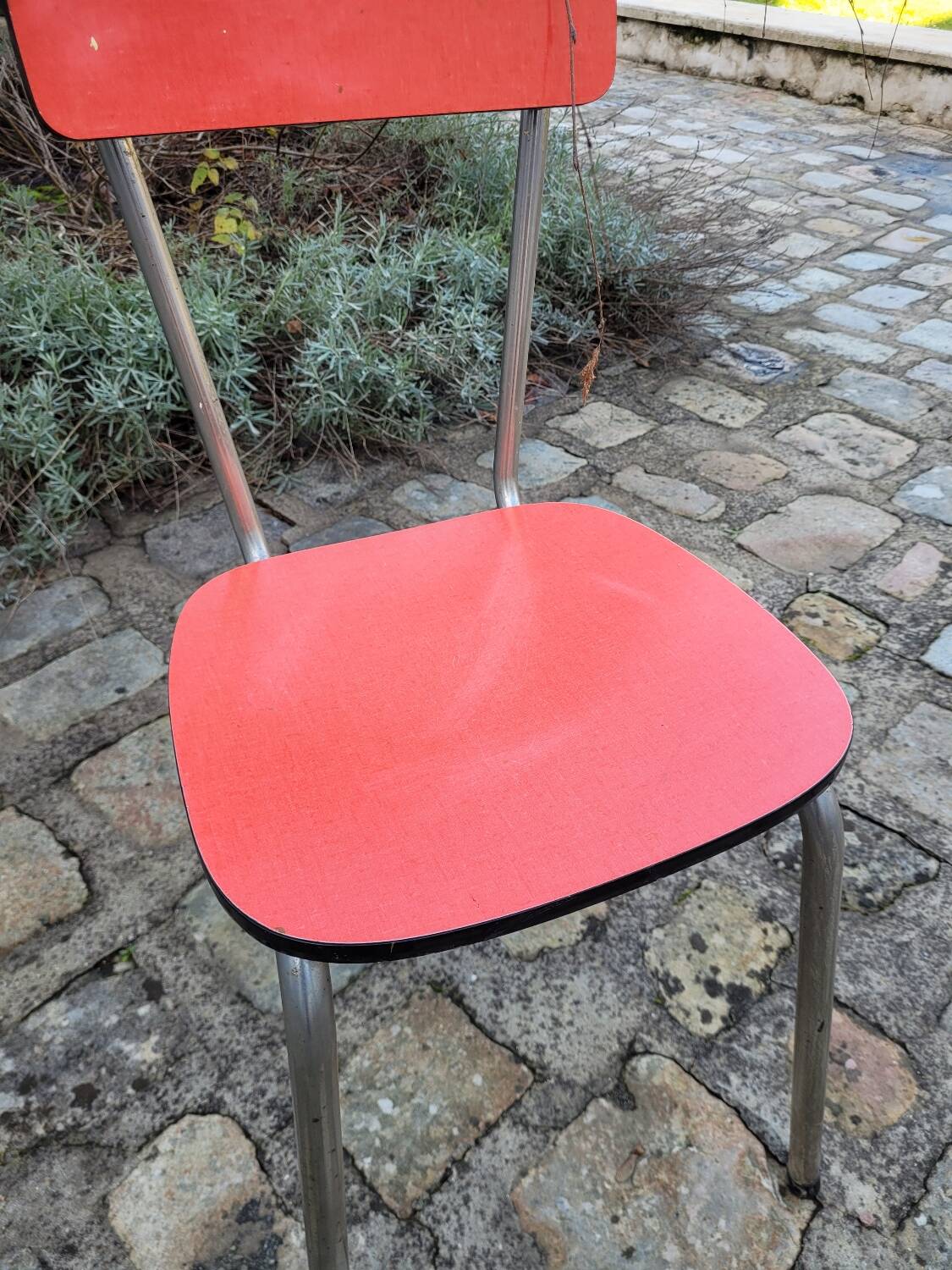Red formica chair