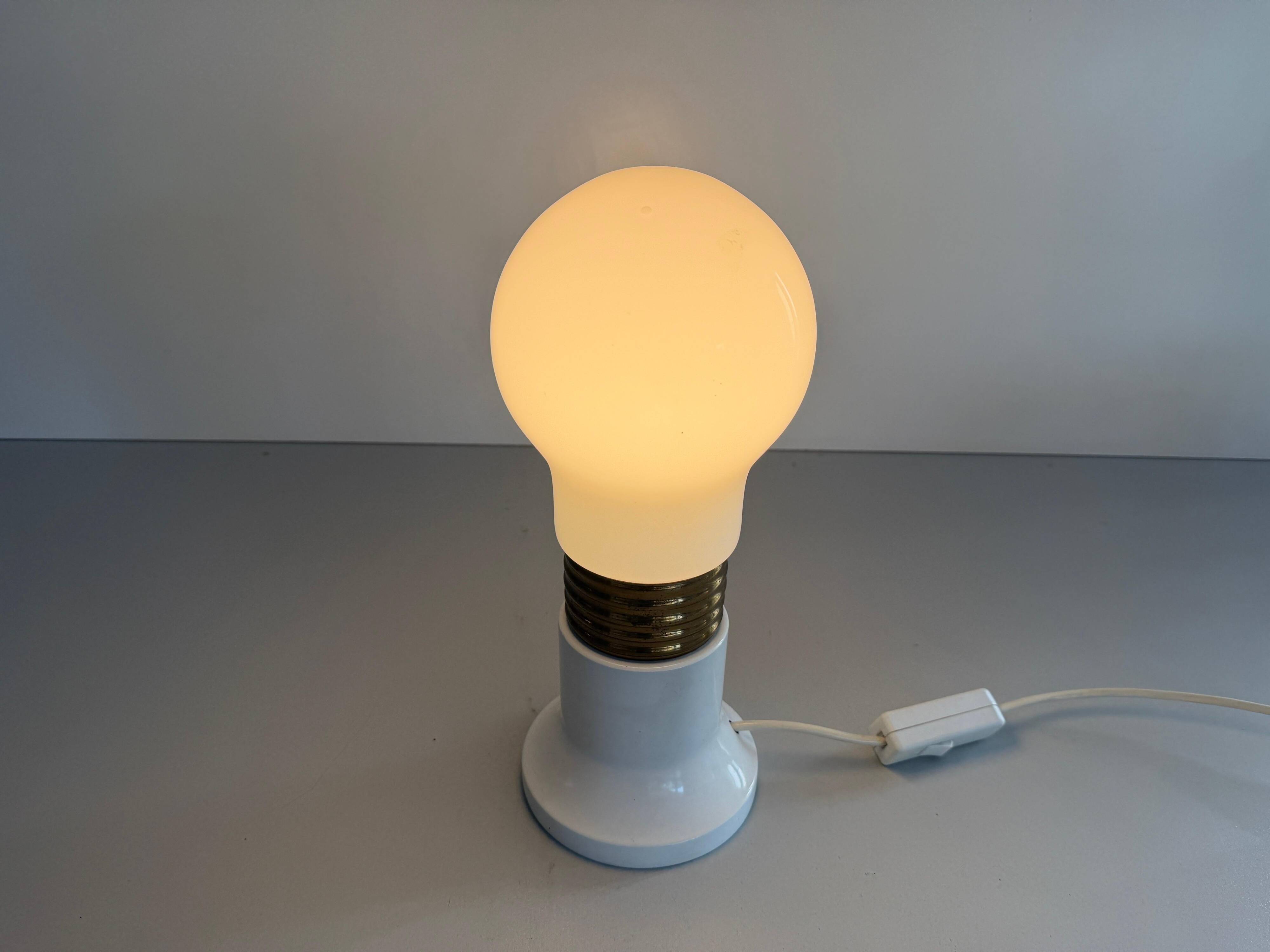 Unique table lamp in glass and plexiglass, 1960s, Germany