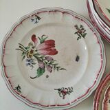 12 antique floral plates bistro & guest table style