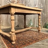 Raw wood farm table