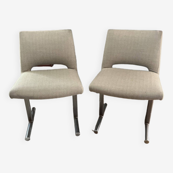 Pair of chairs by Georges Frydman for EFA 1960s