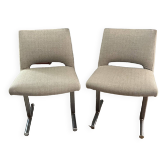 Pair of chairs by Georges Frydman for EFA 1960s