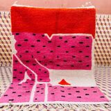 Hand-woven pink Berber rug
