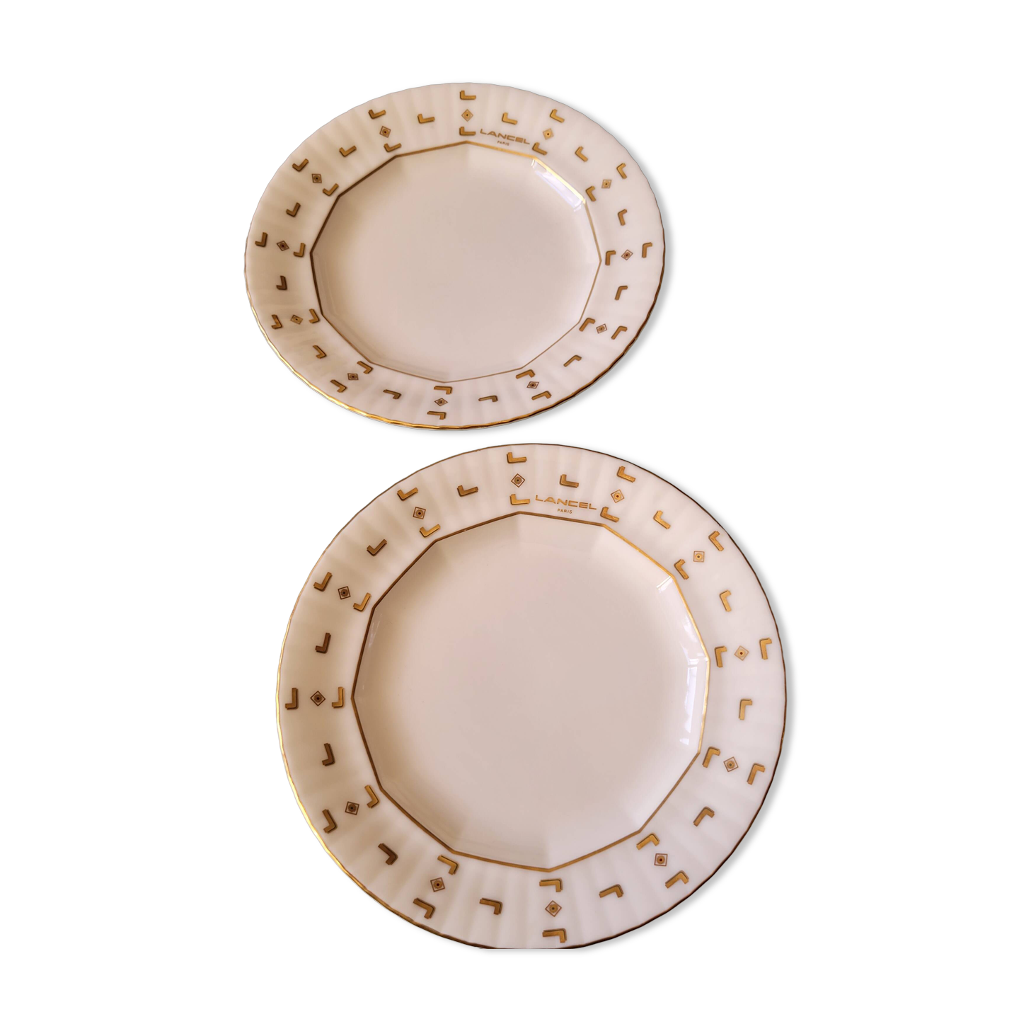 Set of 2 Lancel empty plates/pockets