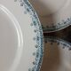 6 antique flat plates in ironstone Hb & Cie