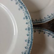 6 assiettes plates anciennes en Terre de fer Hb& Cie