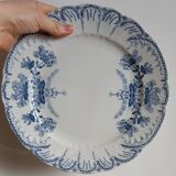 Pair of flat plates Terre de Fer "Régence" Saint-Amand & Hamage