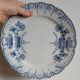 Pair of flat plates Terre de Fer "Régence" Saint-Amand & Hamage