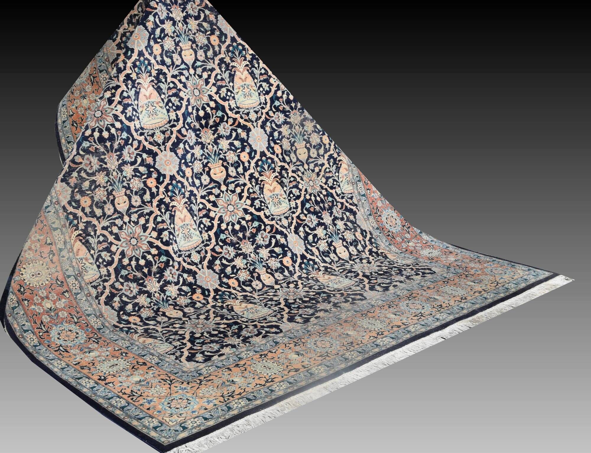 Handmade wool Penjab oriental rug: 315 x 245 cm