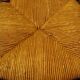 Pair of beech stools with straw seats
