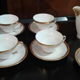 Coffee service. fine porcelain from Limoges. golden