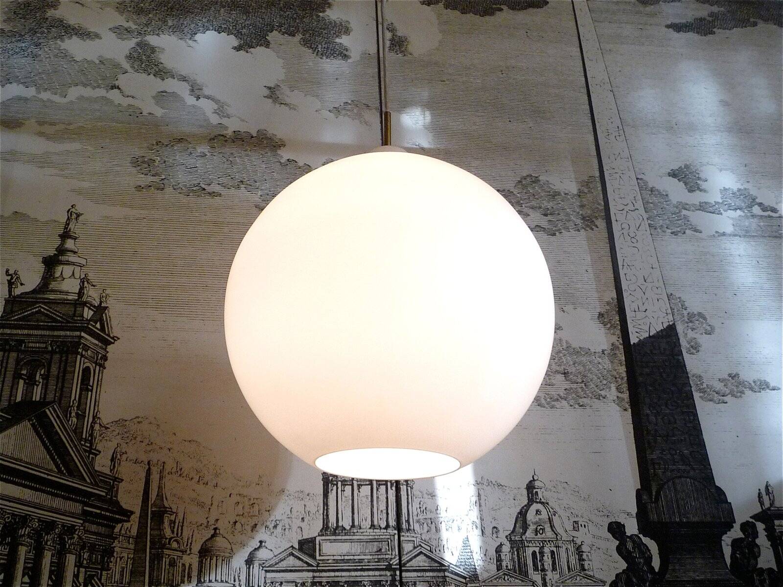 Large opal glass lamp by Vilhelm Wohlert for Louis Poulsen, Denmark 1960s