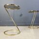 Vintage brass side tables - set of 2, 1970s